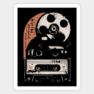 Retro Cassette Tape Japanese Vaporwave 80s Music Nostalgia Art Magnet